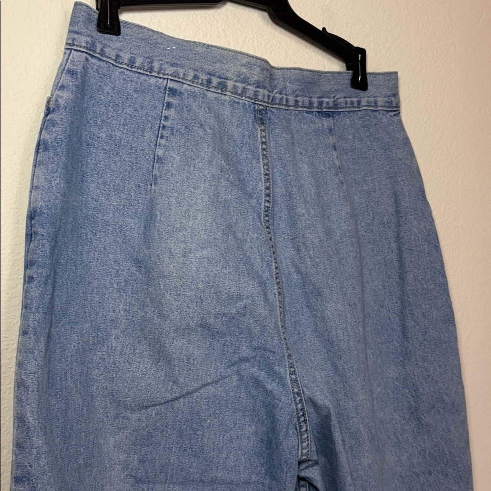 VINTAGE Y2K Denim Capris Route 66 100% cotton size 13/14 - Picture 5 of 5